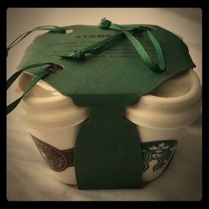 Set of 4 Starbucks Vintage Cup Ornaments brand new